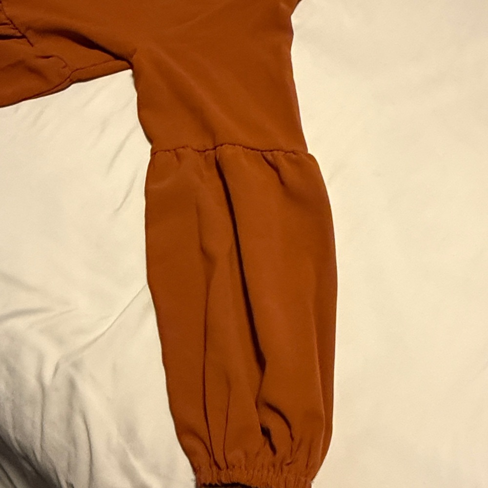 Charming Orange Rust Colored Dress - Picture 4 of 5
